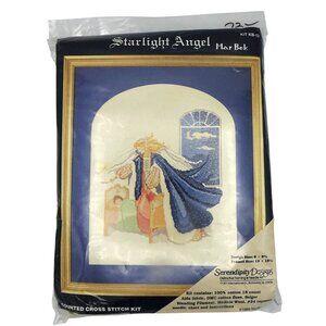 Vintage Starlight Angel Counted Cross Stitch Kit by MarBek Kit KB-13 Angel and S